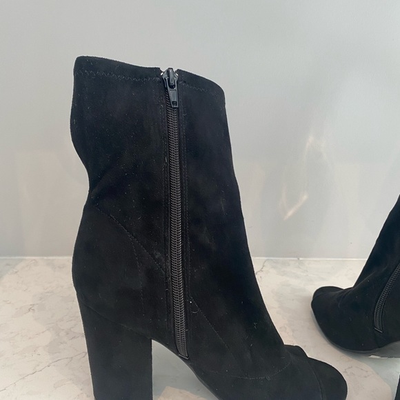 Guess Open Toe Suede Ankle Boots - Picture 3 of 10